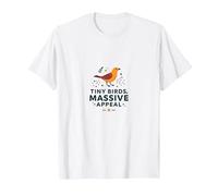Pequeños pájaros, Atractivo masivo: Encantador capricho aviar Camiseta, Hombre, Blanco, 4XL
