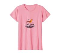 Pequeños pájaros, Atractivo masivo: Encantador capricho aviar Camiseta, Mujer, Rosado, L