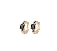 Pequeños pendientes de aro para las mujeres Luxury Black Cubic Zirconia Wholesal Gold Color Ear Cuffs Retro Jewerly Accesorios Regalos KBE114 Fashion in Practical