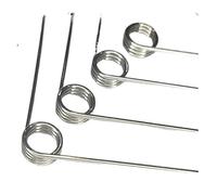 Pequeños resortes de torsión de acero inoxidable, 5 uds 304SUS alambre de resorte en forma de V de torsión derecha 0,5mm 4 vueltas 4,5-8mm ángulos OD 0°-270°(4Lap(Right)/5.5mm,0.5mm(120°))