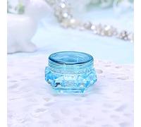 Pequeños tarros de muestra de viaje redondos y transparentes, frascos de cosméticos de plástico vacíos con tapas, contenedores de cosméticos portátiles para cremas, loción, sombra (F)