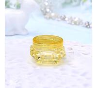 Pequeños tarros de muestra de viaje redondos y transparentes, frascos de cosméticos de plástico vacíos con tapas, contenedores de cosméticos portátiles para cremas, loción, sombra (E)