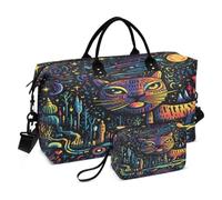 PequeñOs Tigres Universo Oscuro Bolsa de Natación Deportiva Fitness Bolsa de Equipaje Semana Bolsa con Bolsa de Maquillaje para Viajes