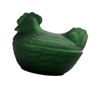 Pequeños vasos de cristal con forma de gallina, tarro de almacenamiento de cristal para gallina en nido, plato de caramelos para caramelos y decoración del hogar, tarros de caramelo con tapa