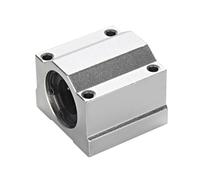PEQYUACTE 1 Deslizador Lineal SC20UU, diámetro Interior de 20 MM, Base de Soporte de Eje óptico, Accesorios CNC, Deslizador de guía Lineal for Impresora 3D.