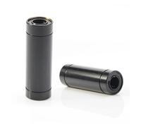PEQYUACTE 4 Piezas de rodamientos lineales LM8uu LM8luu con buje de Varilla Cromado Negro for Impresora 3D 100(LM8-LUU)