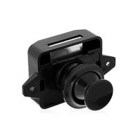 PEQYUACTE Black Push Button Latch Lock Camper Car Drawer Keyless Kitchen Cabinet Door 26mm Cut Hole 1Pcs