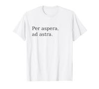 per Aspera Ad Astra. Cita de motivación Latina. Camiseta