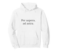 per Aspera Ad Astra. Cita de motivación Latina. Sudadera con Capucha