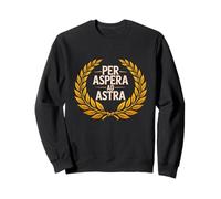 per Aspera Ad Astra Filosofía Latina Laurel Corona Sudadera