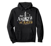 per Aspera Ad Astra Filosófico para Las Estrellas Sudadera con Capucha
