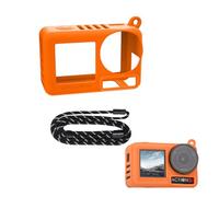 per dji OSMO ACTION5 Pro Custodia protettiva in Silicone con cordino e tappo per obiettivo Della fotocamera per dji OSMO ACTION5 Pro (Orange)