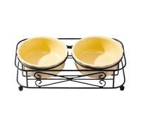 per Gatti - con Base, Set Ciotole Ceramica per Animali Domestici, per Animali Domestici per L'Alimentazione Dei Cuccioli, Viaggi All'Aperto E Cani Piccoli, 30x15x8,8 Cm