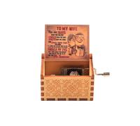 (Per mia moglie) Nuovo carillon a manovella in legno con tema musicale di Buon Natale, carillon Jurassic