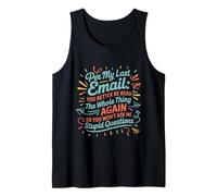 per My Last Email Definition Workplace Sarcasm Passive Camiseta sin Mangas