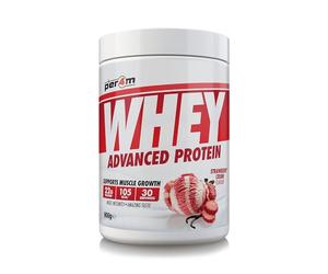 Per4m Whey Protein, Proteína Completa, Recuperación Eficaz, Diseñada Para Potenciar Fuerza Y Resistencia En Entrenamientos Fitness Y Nutrición Deportiva Avanzada - Strawberry Creme - 900g