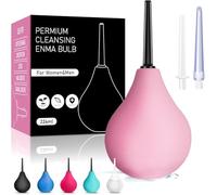 Pera Lavado Recto 224ml - Dispositivo de Higiene Íntima | Ducha Anal y Vaginal | Bulbo de Silicona Suave para Cuidado Personal | Limpiador de Higiene Diaria para Hombres y Mujeres (Rosa)