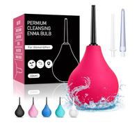 Pera Lavado Recto 224ml - Dispositivo de Higiene Íntima | Ducha Anal y Vaginal | Bulbo de Silicona Suave para Cuidado Personal | Limpiador de Higiene Diaria para Hombres y Mujeres (Fucsia)