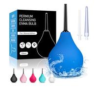 Pera Lavado Recto 224ml - Dispositivo de Higiene Íntima | Ducha Anal y Vaginal | Bulbo de Silicona Suave para Cuidado Personal | Limpiador de Higiene Diaria para Hombres y Mujeres (Azul)