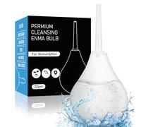 Pera Lavado Recto 224ml - Enema para Limpieza de Colon | Ducha Anal y Vaginal | Bulbo de Silicona Médica para Aliviar Estreñimiento | Limpiador Intestinal Seguro para Hombres y Mujeres (Blanco)