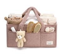 PeraBella Organizador de pañales para cambiador, cesta de almacenamiento, organizador de coche, organizador de guardería, almacenamiento portátil