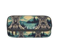 perangg Not All Who Wander Are Lost - Estuche de gran capacidad, organizador de artículos de papelería con cremallera para oficina y universidad