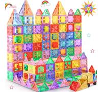 Perbabe Construcciones Magneticas Niños, 61 Piezas Bloques Magneticos Construccion Niños Más Fuerte Bloques Magneticos 3D Stem Educativos Juguetes de Construcción para Niños 3 4 5 6 7 8 Años