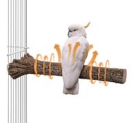Perca calentadora para pájaros, perca calentada para loros | Rama de soporte calefactor para periquitos | Calentador de pájaros con percha resistente a las mordeduras para loros, periquitos y