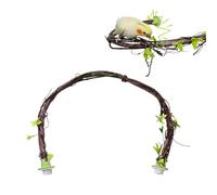 Perca de escalada Loro - 65 cm resina realista plegable enriquecimiento | Soporte percha para pájaros en jaula interior - para inseparables, conuras, calopsitas, periquitos y todos los tamaños