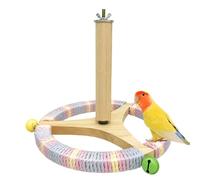 PERCA DE LA CAGA DE BIRDES, Juguete de percha de pájaro - Interactive Parrot Perch Stand párrafo de madera Juguete | Accesorios de jaula de pájaros giratorios Rueda de ejercicio divertido para periqui