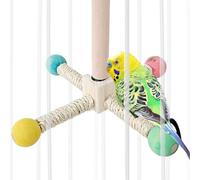 PERCA DE LA CAGA DE BIRDES, PERRA DE PARROT | Penca de rueda de ejercicio de pájaros | Masticador de alimentación de madera giratoria interactiva para cockatiel conure perakete lovebird canario de mas