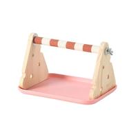 Perca de madera natural para loros, juguete de pie con superficies de textura para mantenimiento y entretenimiento estable, plataforma de soporte para pájaros