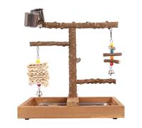 Perca de madera para loros, para jugar al gimnasio, juguetes para periquitos, cacatúas, tortolitos