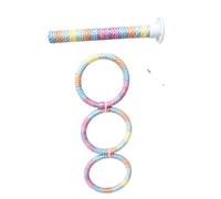 Perca de Pájaro 1 Uds. Cuerda de Sisal for Escalar Loros, Juguete for pájaros, Forma Redonda, Anillo Colgante, Columpio for Soporte for Mascotas, Suministros for jaulas Percha(COLOR01)