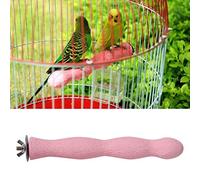 Perca de pájaro, Garra de Loro y Pico Esmerilado Barra Barra de pie Jaula de Palos Juguete para Periquito Gris Africano Cockatoo Budgies Cockatiel(L)