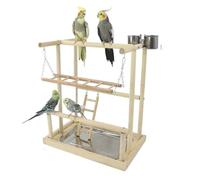 Perca de Pájaro Plataforma for Loros de Madera Pimienta, Red Escalada, estación Entrenamiento, Escalera, Puente Colgante Juguete for pájaros(Red)