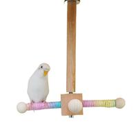 PERCA DE PARROT, PERCA DE LA CAGA DE BIRDES | Perchas para cacatúas - 360 grados juguete de madera giratoria para jaulas de interior aviarios al aire libre transportistas de viajes cooperativos enriqu