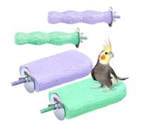 Perca para loros de calcio natural para moler pájaros, soporte para loros, madera natural, arena rugosa, perchas para pájaros para loros, accesorios para jaulas de pájaros