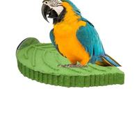 Perca para Loros: Rama con Forma De Planta De Resina, Pico para El Cuidado De Las Garras De Guacamayo, Plataforma De Forrajeo para Moler | Superficie De Pie De Hoja Grande para Decoración Y Ejercicio