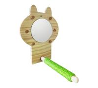 Perca para loros, soporte de madera para cacatúas con espejo, accesorios para jaula de periquitos, percha decorativa para mascotas, pájaros y cacatúas, suministros para pájaros para el hogar,
