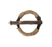 Perca para pájaros, juguete de pie, rama círculo, Lovebirds masticable, juguete de molienda para pájaros pequeños y grandes, accesorios de entretenimiento