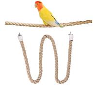 Percas de cuerda para pájaros, soporte de escalada de 23.6 x 0.39 pulgadas, accesorios de perca de jaula, material seguro auténtico, juego interactivo para cacatúas, periquitos y planeadores