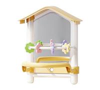 Percas de pájaro: accesorio de jaula antideslizante del soporte | Juguete de espejo de jaula adecuado para peonía peonía peonía de peonía | Patio de jardín exterior interior Corto de juego Balconie