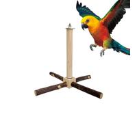 Percas giratorias para pájaros - Madera 23 x 23 x 18 cm | Perca de escalada para periquitos, columpios para loros jugando al gimnasio | Accesorios de ejercicio de jaula para tortolitos, conures