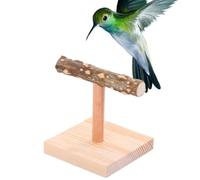 Percas para loros | Soporte de madera natural en forma de T para pájaros | Ejercicio para pájaros y de molienda | Percha de mesa para periquitos, tortolitos, cacatúas y loros pequeños