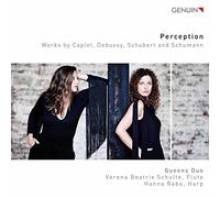 Perception. Transcriptions pour flûte et harpe de Caplet, Debussy, Schubert et Schumann. Queens Duo.