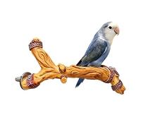 Perch For Bird Cage - Resin Stainless Steel, Anti Slip Bird Stand, Paw Grinding Branch | Cage Accessory, Climbing Rest Stick For Parakeet Cockatiel Lovebird Conure Canary Parrot Use