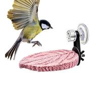 Perch For Birds - 13.5x9.5cm Suction Cup Bird Resting Tray | Conure Perch Stand | For Parrot Parakeet Cockatiel Cockatoo Lovebird Canary Finch