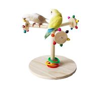 Perch Stand, Bird Climbing Toy, Sparrow Paw Grinding Stick for Parrots, Cockatiels, Conures, Parakeets, 8.66x8.66x1.97 Inches, Natural Wood Material, 365g