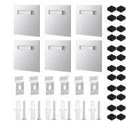 Percha autoadhesiva de aluminio de 3,15 x 3,15 "Percha de pegamento con imágenes para colgar, kits dentadas, pegatinas adhesivas, perchas autoadhesivas
